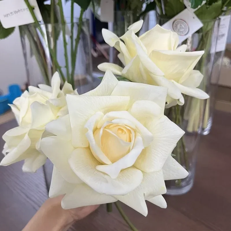 10Pc Moisturizing Rose Real Touch Artificial Flowers Wedding Decor Flower Arrangement Bridal Bouquet Home Party Event Decor