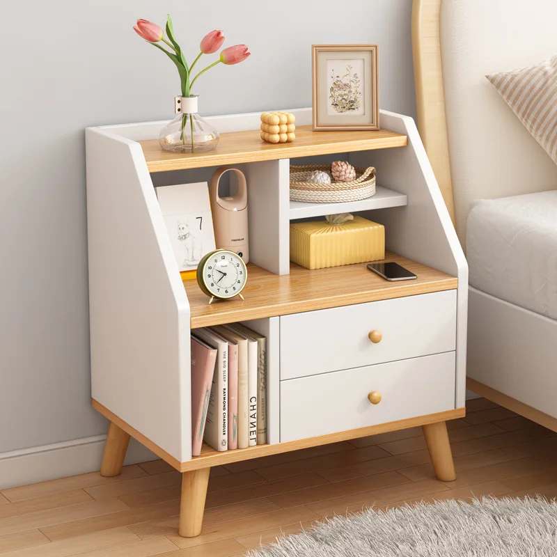 

Nordic bedside table simple modern small bedroom rental room narrow storage cabinet mini ins wind bedside cabinet for children