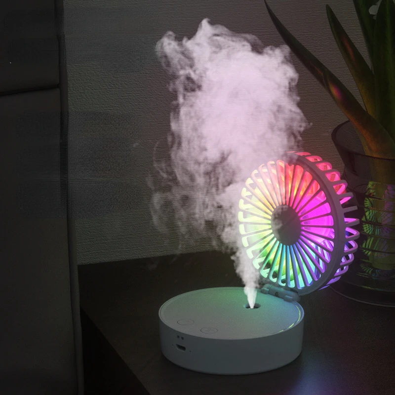 

Rechargeable Portable Hanging Neck Fan Wholesale Desktop Mini Fan Handheld Spray Folding Small Fan