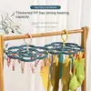 32 Clips Folding Clothes Dryer Hanger Windproof Socks Underwear Drying Rack Household Children Adults Storage Laundry Rack 1