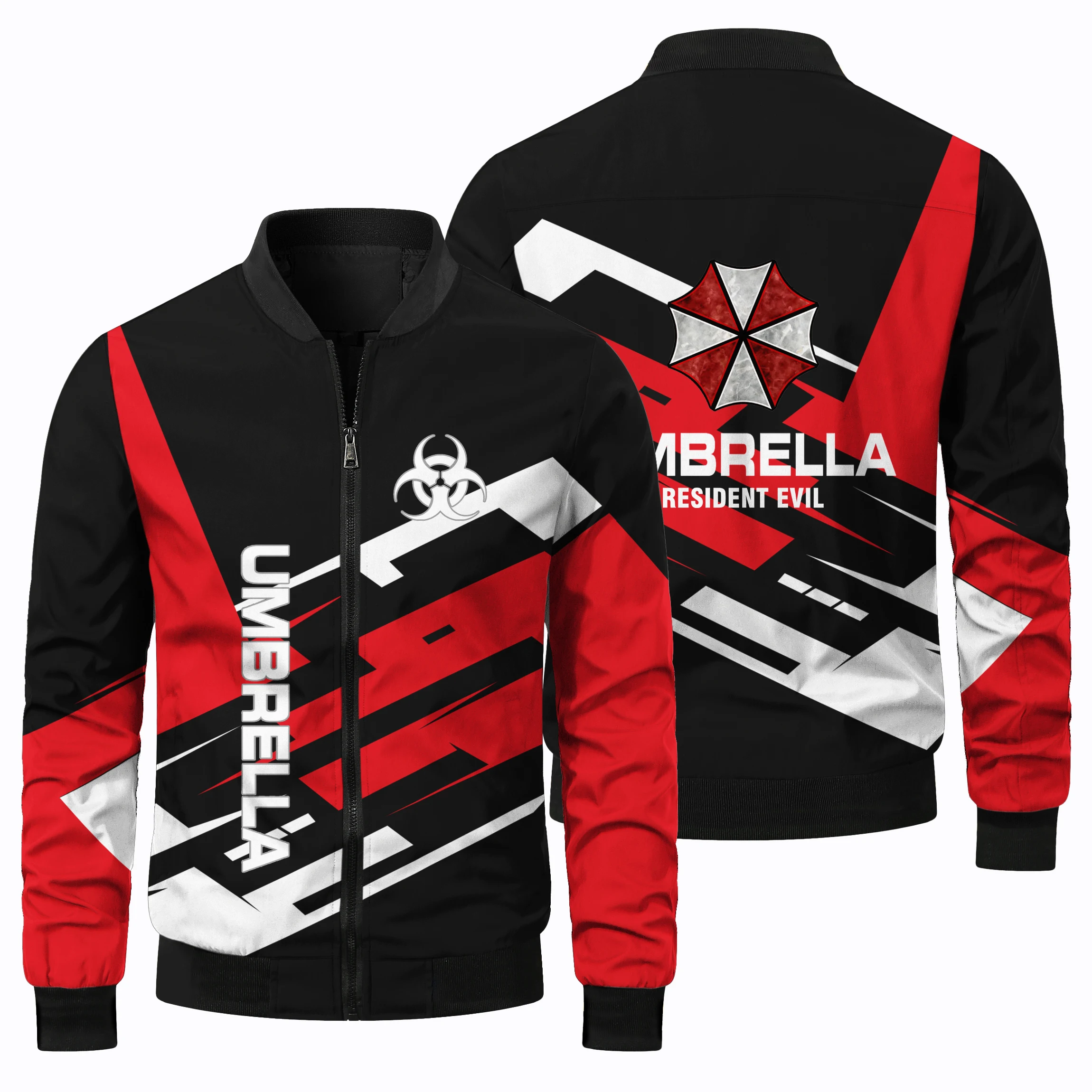 thumbnail image 2 of Chaqueta de manga larga con estampado de logotipo de automóvil en 3D para hombre 2024, para deportes al aire libre, viajes, ciclismo, todoterreno violento, cuello redondo, cremallera superior, 2 of 5