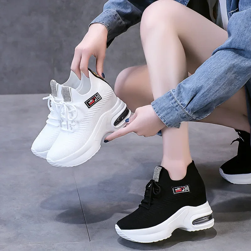 women chunky sneakers white shoes platform sneakers