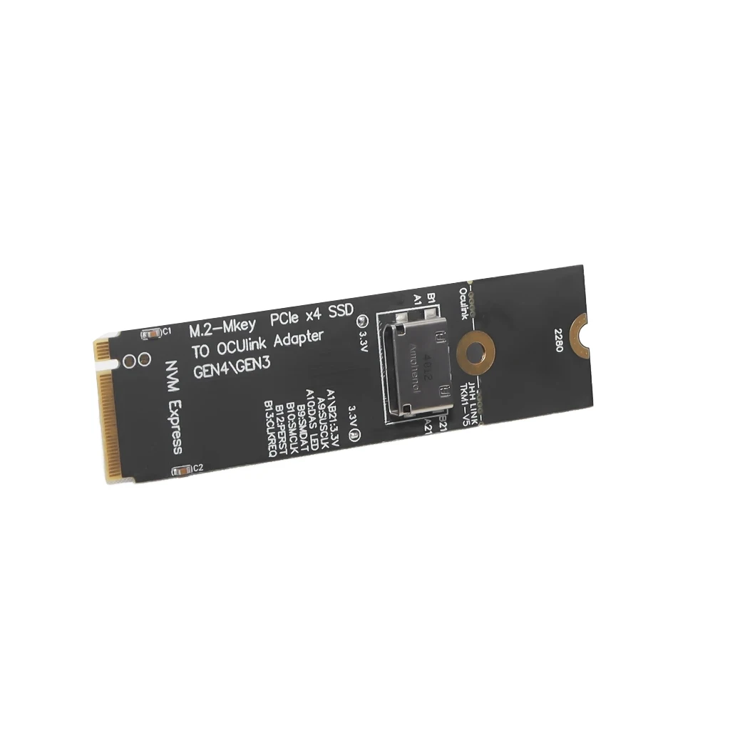 Description Picture 5 of itemM.2-M key PCIe x4 SSD to U.2 OCUlink SFF-8612 Adapter Card Gen4/Gen3 for 2.5 inch NVME U.2(SFF 8639)SSD PCI-E NGFF Riser Card