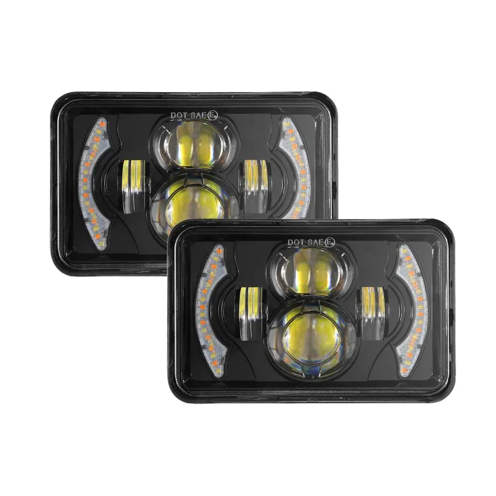 Faros Delanteros Led Cuadrados De 4x6 Pulgadas, Haz Alto/bajo Para Chevrolet Camaro Ford Mustang Kenworth, Reflector H4651 H4652 H4656 H4666 H6545 - AliExprs