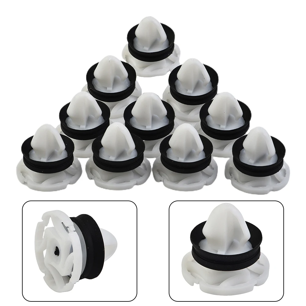 

10Pcs White Nylon Door Trim Panel Mounting Clips 21.5 MM Fastening Accessories Door Trim Mounting Clip 7703077476