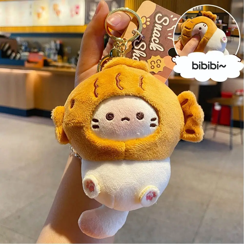 Cocoa Cat Snapper Head Keychain Exquisite Japanese Style Plush Schoolbag Pendant Doll Pendant 4