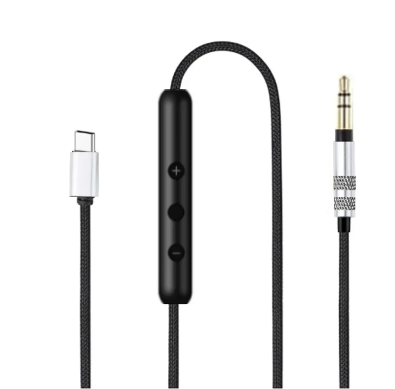 Cavo Intrecciato In Nylon Da Usb 3,5 Mm Per Auricolari Wh-1000Xm5 Wh-1000Xm3 Wh-1000Xm4