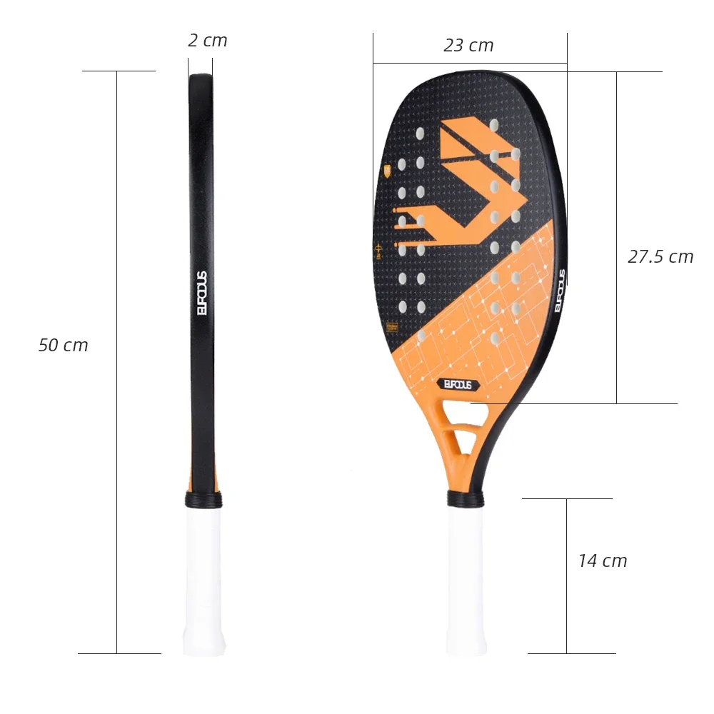 18K 12K 3K Full Carbon and Glass Fiber Beach Tennis Racket Matte Face Tennis Racquet tennis racket