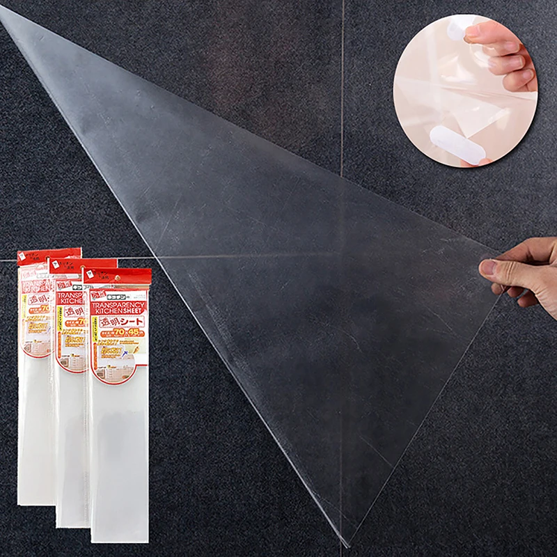 

1Pc Kitchen Oil Proof Wall Sticker Heat-resistant Wallpaper Clear Self Adhesive Film Waterproof Paper Home Decoration