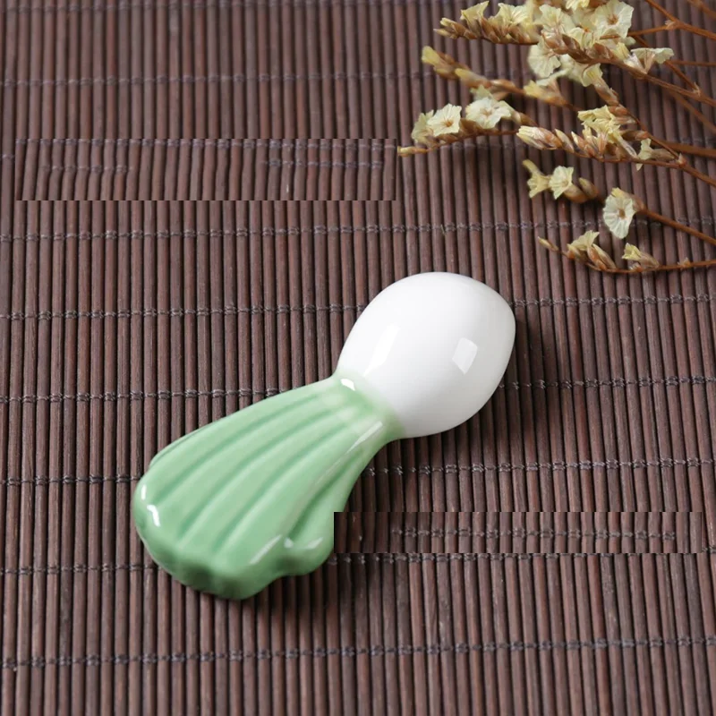 Japanese Style Chopstick Holder Ceramics Chopsticks Rest Vegetable Fruits Shape Fork Shelf Kitchen Tableware Dining Table Decor