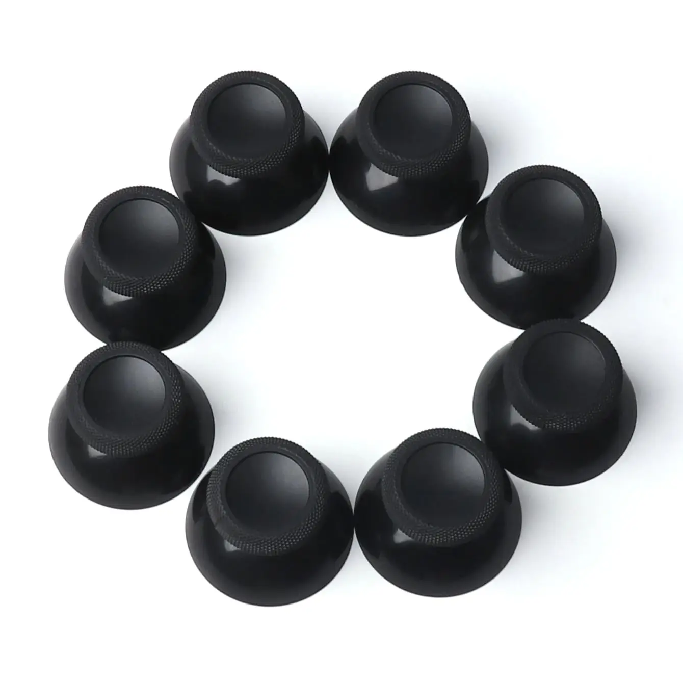 10-Pack Black Silicone Thumbstick Grips