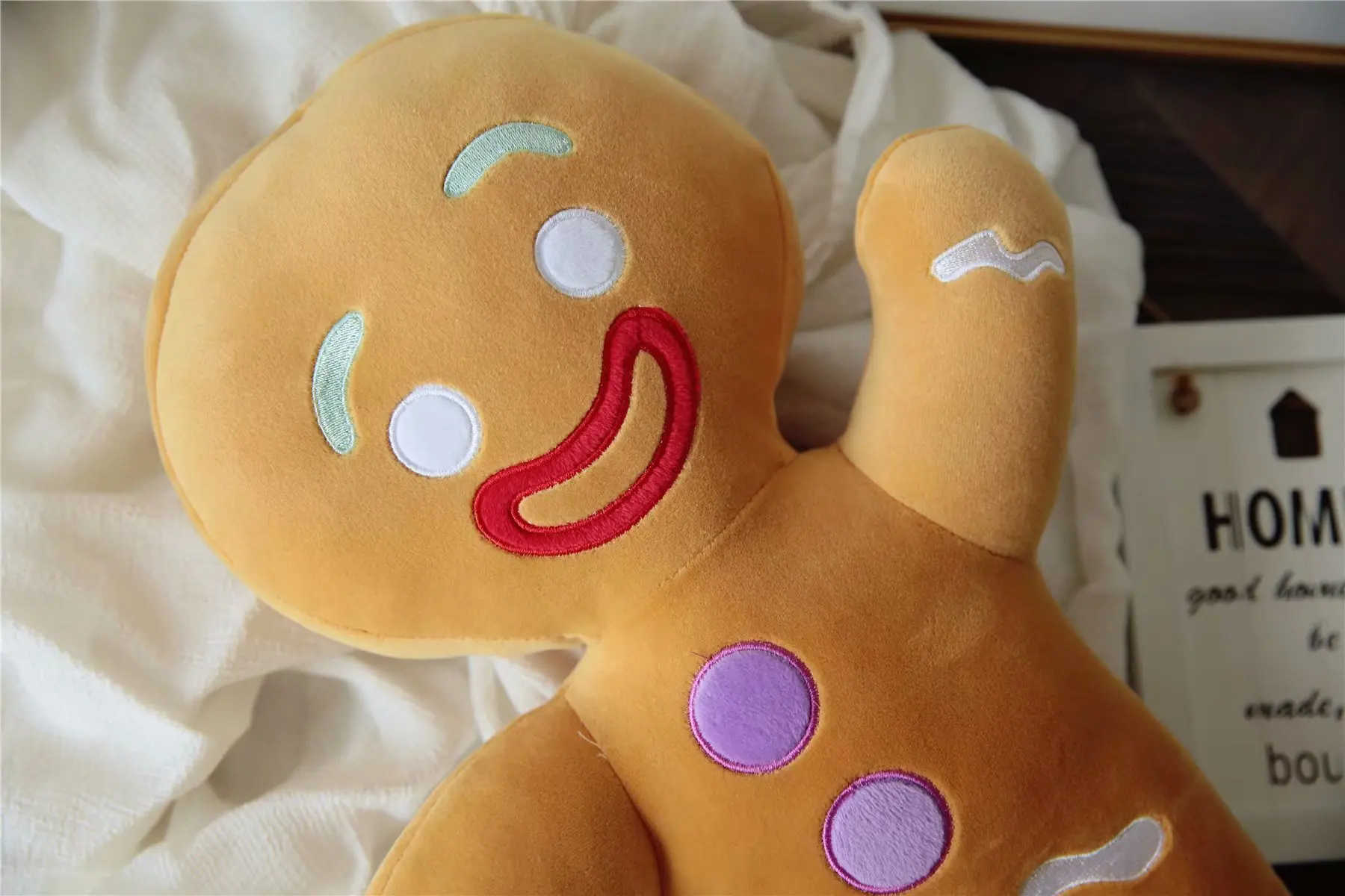 

Gingerbread Man Plush Doll Christmas Tradition Toy Lovely Biscuit Men Stuffed Furniture Upholstery Pillow Sofa Decor Xmas Gifts