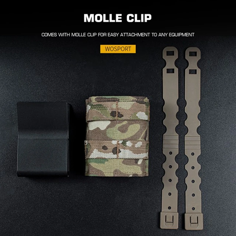 Camouflage Single Magazine Pouch For 7.62mm Mags Molle Vest Camo Magazine Pouch Hunting Shooting Mag Bag Military Accessories