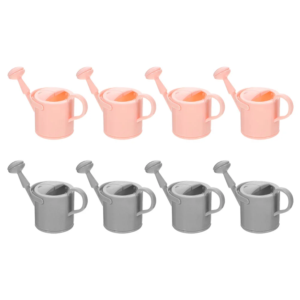 

8 Pcs Models Plastic Watering Can Miniature Plant Kettle Small Bath Toy Jug Child