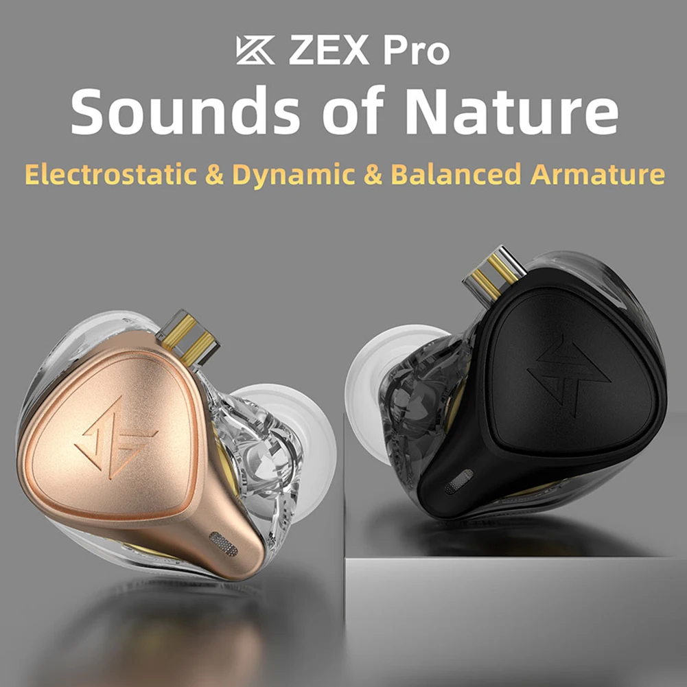 Внутриканальные наушники KZ x Crinacle CRN(ZEX Pro) гарнитура HIFI Электростатическая
