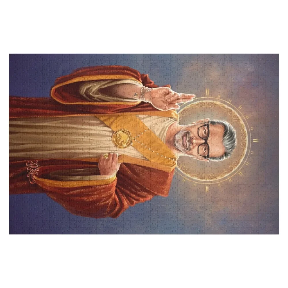 

Saint Jeff of Goldblum, Jeff Goldblum Original Religious Painting Jigsaw Puzzle Jigsaw For Kids Animal Puzzle