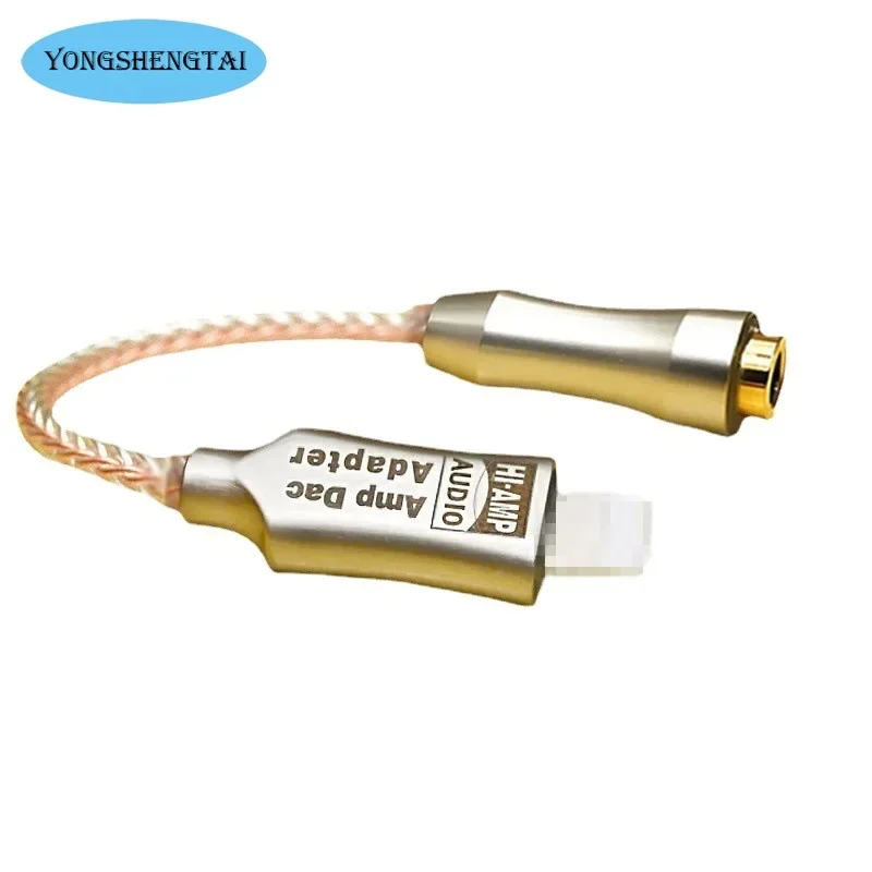 DAC Earphone Amplifier IOS Lightning To 3.5mm Headphone Jack Audio Adapter 32bit 384kHz Digital Decoder AUX Converter