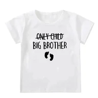 Only Child Big Brother Sister To Be Pregnancy Announcement Tshirt Kids Short Sleeve Kid T-shirt Children Cotton Casual Tees Top 6