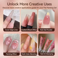 UR SUGAR 8ml Gel de Peinture pour Ongles Couleurs Rose Nude 4 en 1 Utilisé pour Dégradé, Couverture des Bords, Lignes et Motifs de Stamping 5