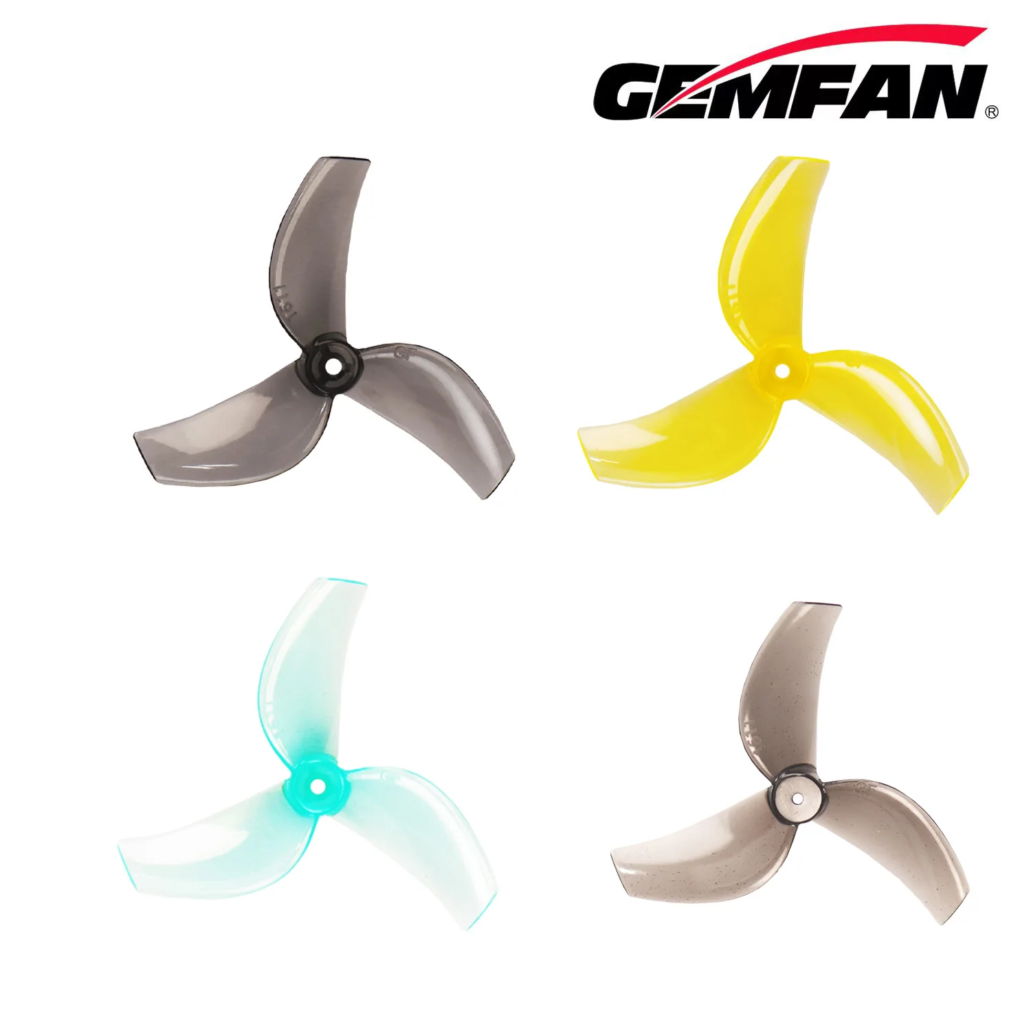 4 Pairs Gemfan Lightweight 40mm Three-Blade Propellers (1.5mm Hub)