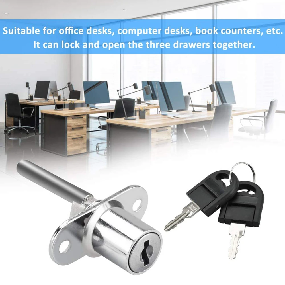 Description Picture 3 of itemRotary Lock Cylinder Home Hardware Drawer Lock Triple Interlock Zinc Alloy 1 Set 100% Original Hot Sale With 2 Keys