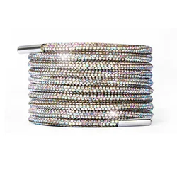 Bling Rhinestone Crystal Rainbow Shoelaces - Luxury Diamond - Embellished Round Shoelace - 4mm (AB color)
