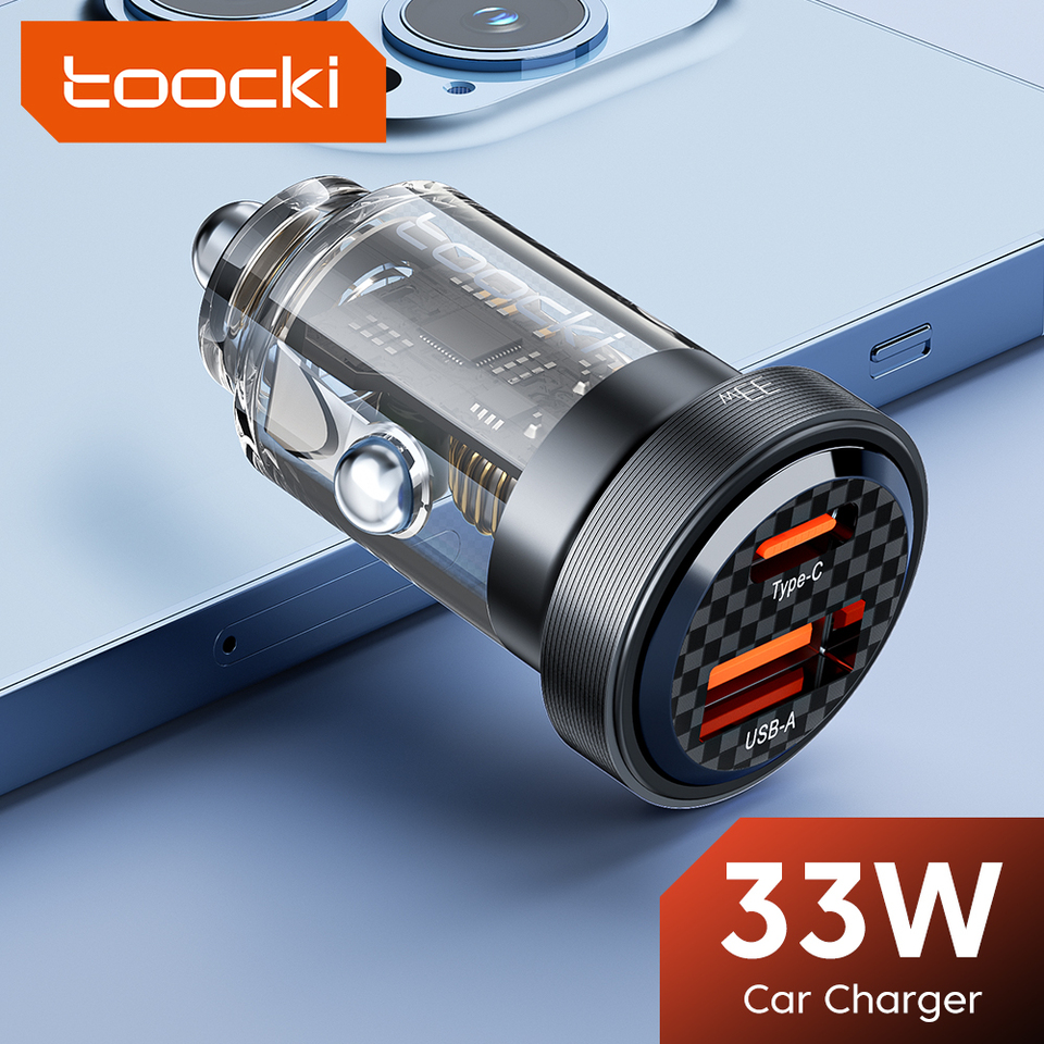 Toocki 33W Car Charger PD 20W Fast Charging USB C Car Phone Charger for iPhone 15 14 13 12 11 Samsung S23 S22 Xiaomi Realme POCO