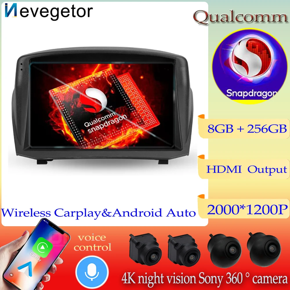 

Android13 Qualcomm For Ford Fiesta Mk 6 2008 - 2019 Car Radio Multimedia Video Player Navigation Stereo GPS No 2din Dvd 5G WIFI