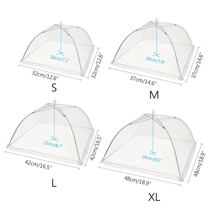 Foldable Food Cover 1pcs/white anti-fly vegetable cover foldable mesh food cover anti-mosquito dining table household meal