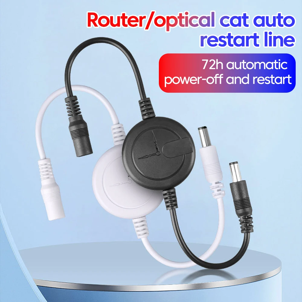 Router Optical Modem 72H Timed Automatic Restart Cable DC5.5*2.1mm Interface Equipment Automatic Restart Universal Accessories