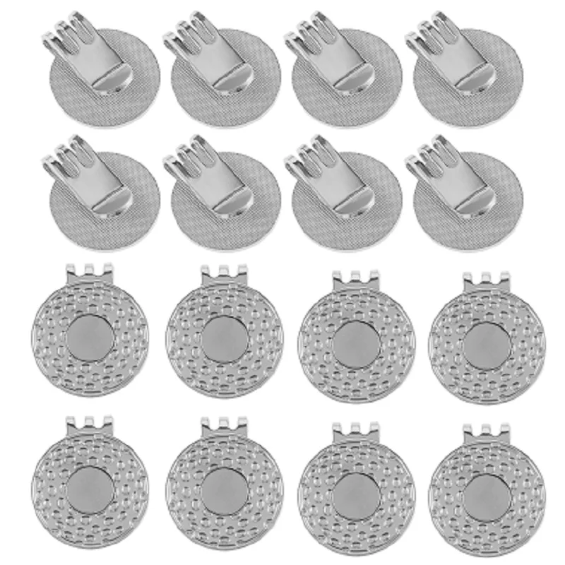 20Pcs 실버 골프 모자 클립 부식 방지 자기 골프 캡 클립 합금 골프 퍼팅 그린 액세서리 25mm