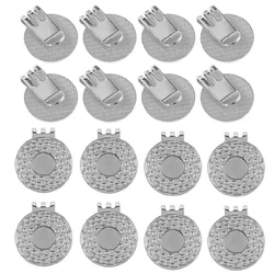 20Pcs Silver Golf Hat Clip Corrosion-resistant Magnetic Golf Cap Clips w/Ball Markers Alloy Golf Putting Green Accessories 25mm