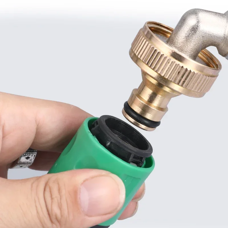 

Solid brass garden hose quick connectors 3/4" 1" Thread wate tap nozzle Filter Adapter for car wash gun joints