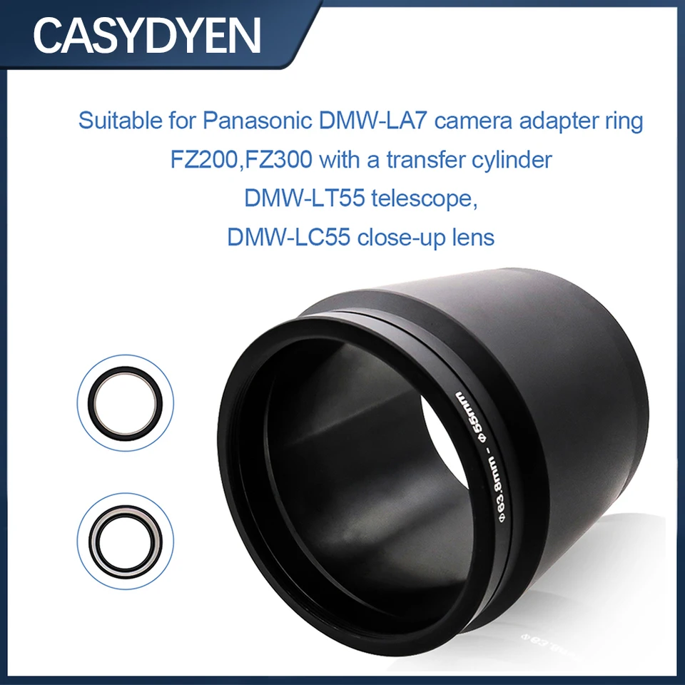 Panasonic LUMIX FZ200 テレコンT-con17アダプター Amazon.com: 55mm Metal Lens Adapter DMW-LA7 for Panasonic