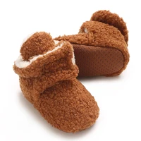0-18M Freshman Socks and Shoes Winter Boys' and Girls' Walking Boots Cotton Comfortable Soft Anti slip Warm Baby Boots 4