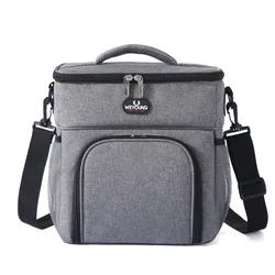 Versatile Insulated Lunch Tote - Foldable, Leakproof & Thermal Design (GRAY)