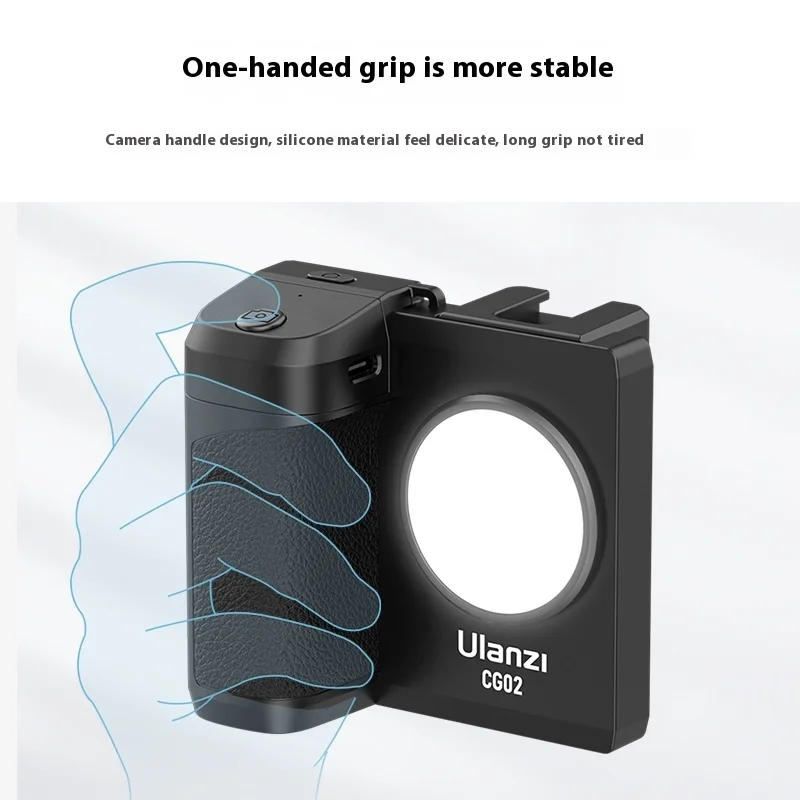 New Ulanzi CG02 Smartphone Selfie Grip Bluetooth Fill Light with CRI 95+ 5500K 15M Remote Zoom & Anti-Shake Stabilizer