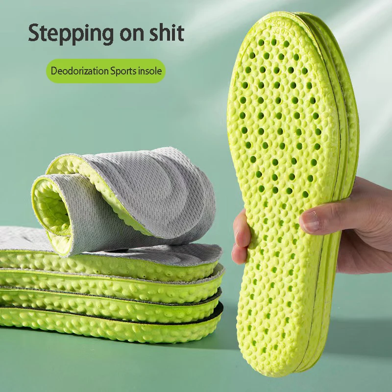 New Orthopedic Insoles Deodorization Memory Foam Sports Running Sockliner Shock Absorption Breathable Mesh Soft Cushion_voghion.com