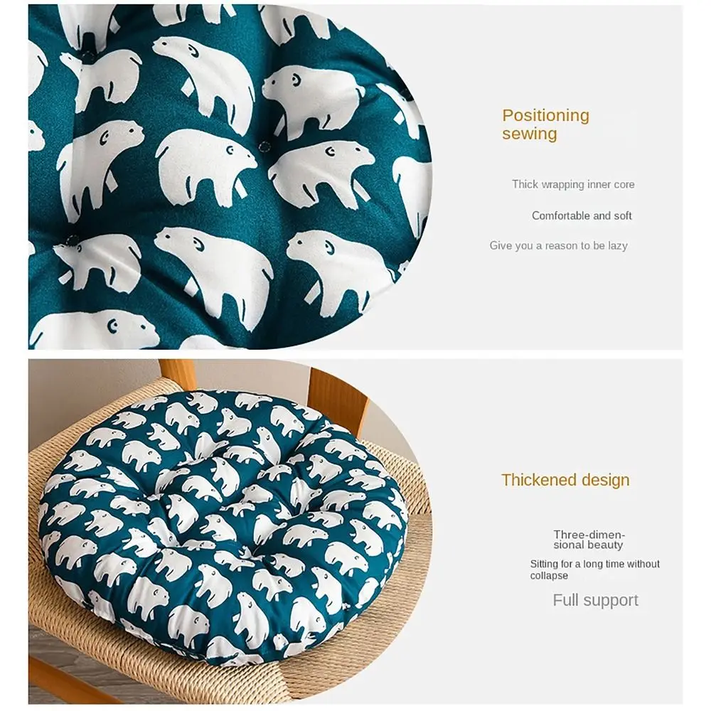 10styles Thicken Dining Chair Cushion Warm 10styles 40*40cm Student Seat Cushion Non-slip Round Cushion Student Office Canteen 6