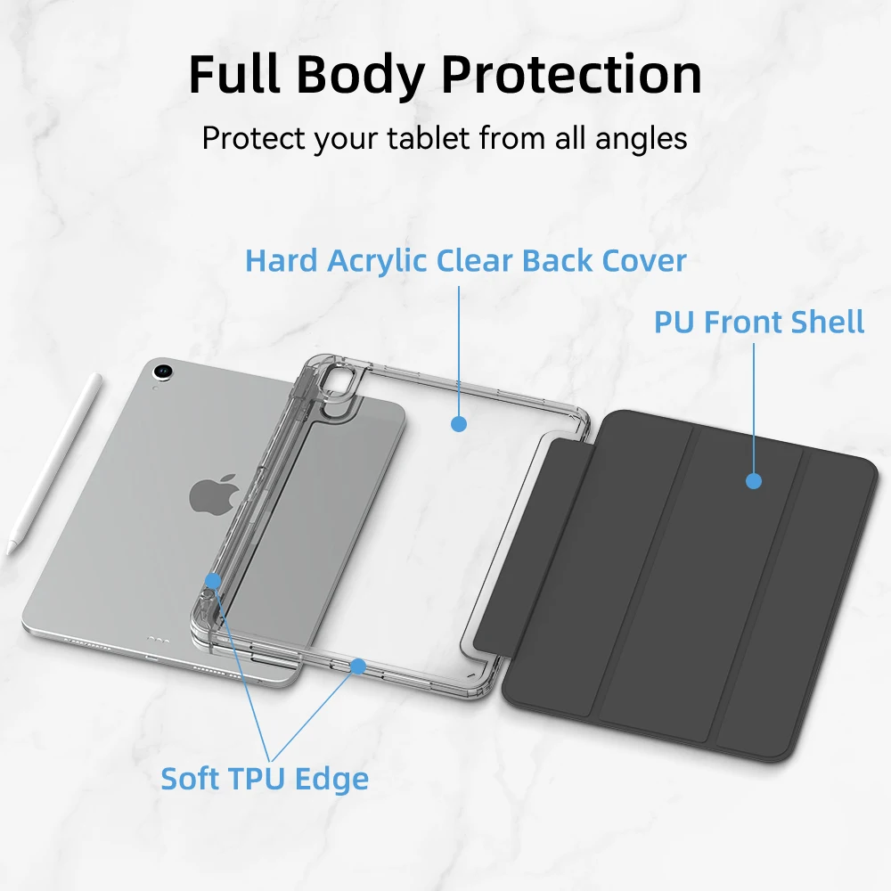 Transparency Case for 2024 iPad Pro 13in 11in M4 Air 11-inch 13-inch M2 iPad 10th Gen 10.9 Air 4/5 iPad 7/8/9th 10.2 5/6th 9.7in Best Sellers In Computer, Office & Education