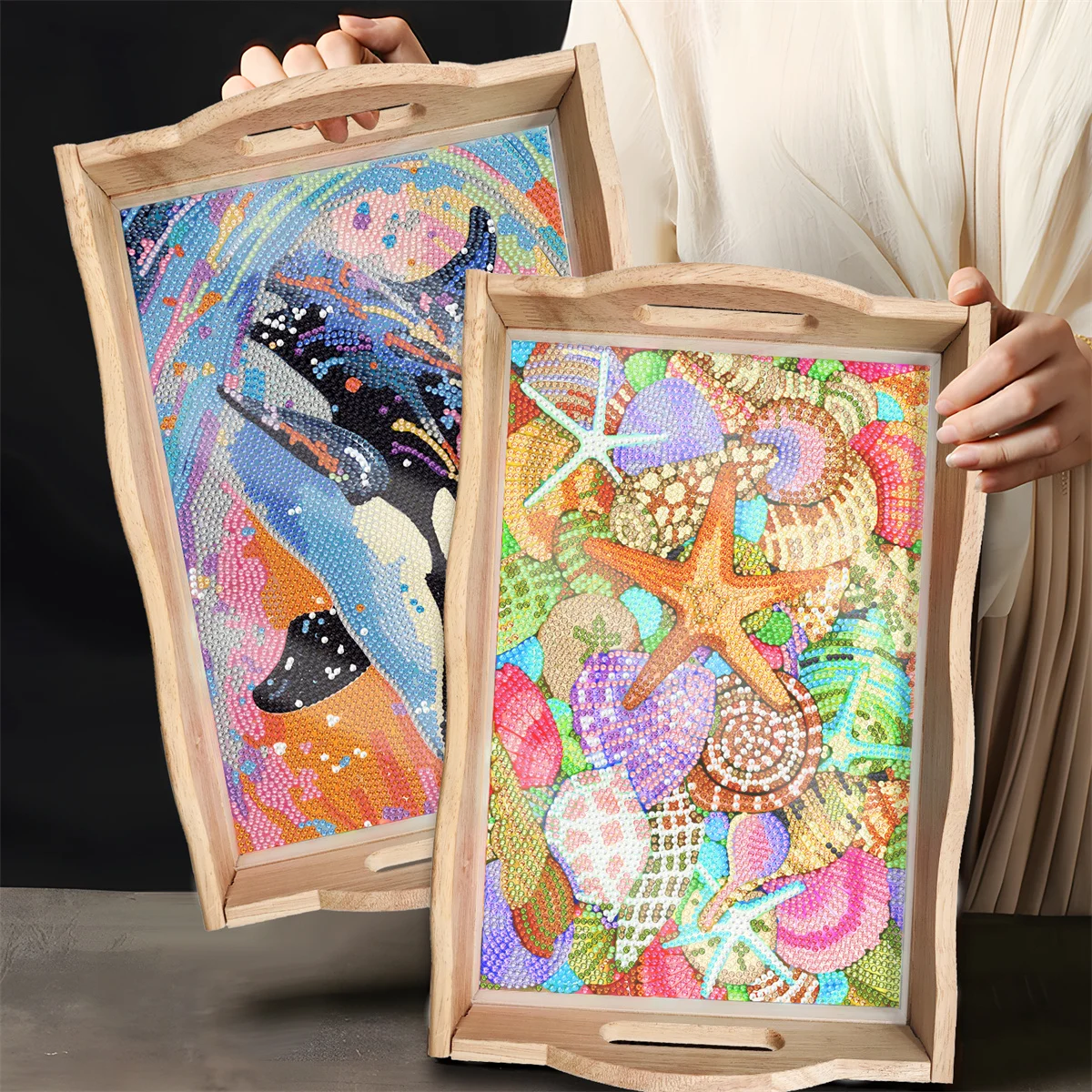 

Алмазная картина «сделай сам», мозаичная вышивка ручной работы, подарок для гостиной, кухни, столовой, спальни, кабинета, портативные инструменты для подноса еды