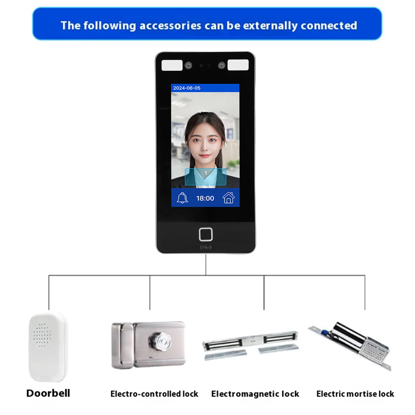 Access Control Time Attendance Machine Fingerprint Time Attendance Machine Dynamic Facial Recognition for Office Factory Hotel