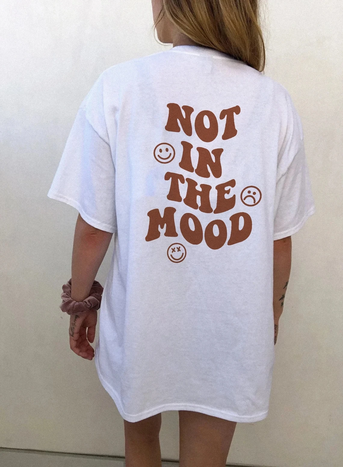 

Женские футболки не в настроении, рубашки, милая рубашка с улыбающимся лицом, модная позитивная художественная футболка