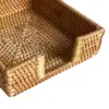 Tissue Paper Towel Storage Tray Wicker Napkin Basket Flat Napkin Holder Rattan Paper Tray for Home Tables Cafe Bathroom Decor 5