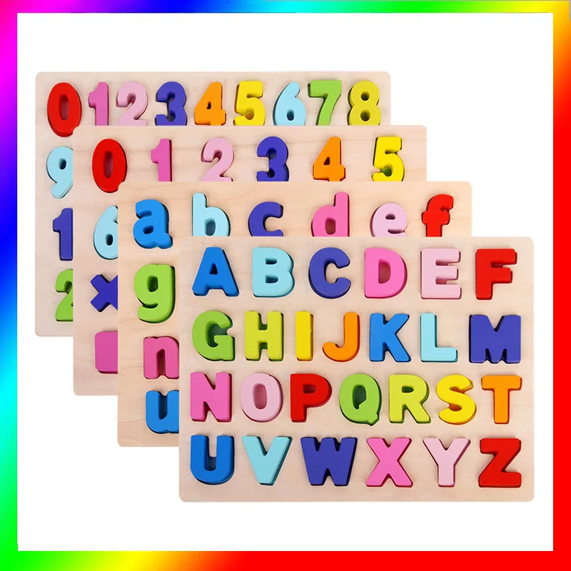 

Alphabet Board, Number Puzzle, Block Shape Recognition, Hand Grabbing Board, Children'S Early Education And Puzzle Kindergarten,