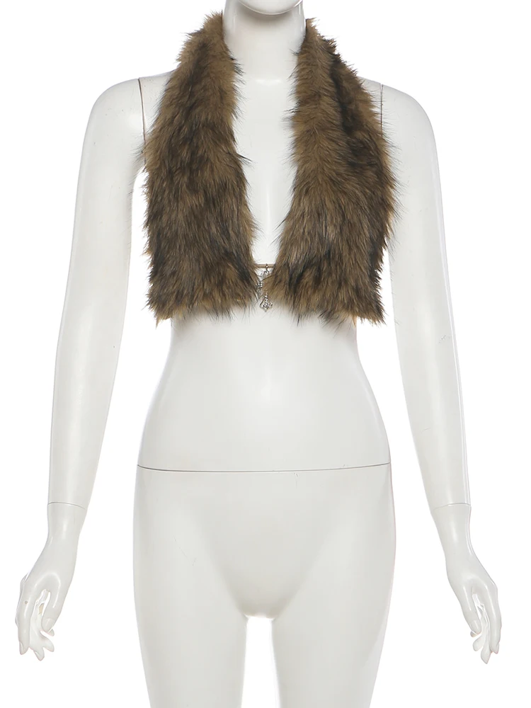 Women Lace Up Tank Top and Peach Skirt Set