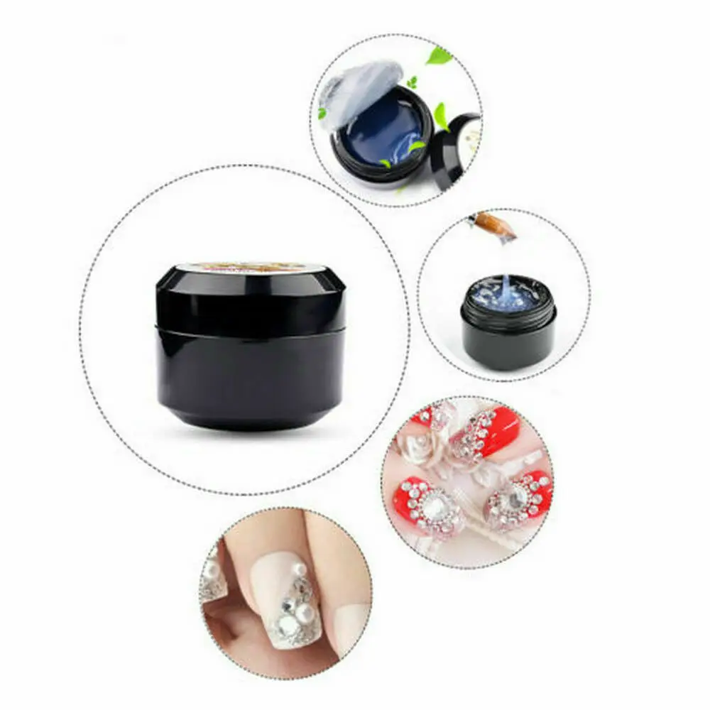 8ML Nail Art Rhinestone Gel Glue UV Adhesive Crystal Gems Diamond Decoration Sticky Polish Gel DIY Transparent Glue Nail Tools 5