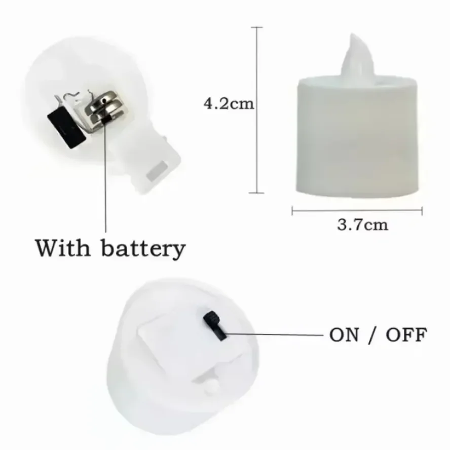 Confezione da 24 candele LED in acrilico con telecomando, candele