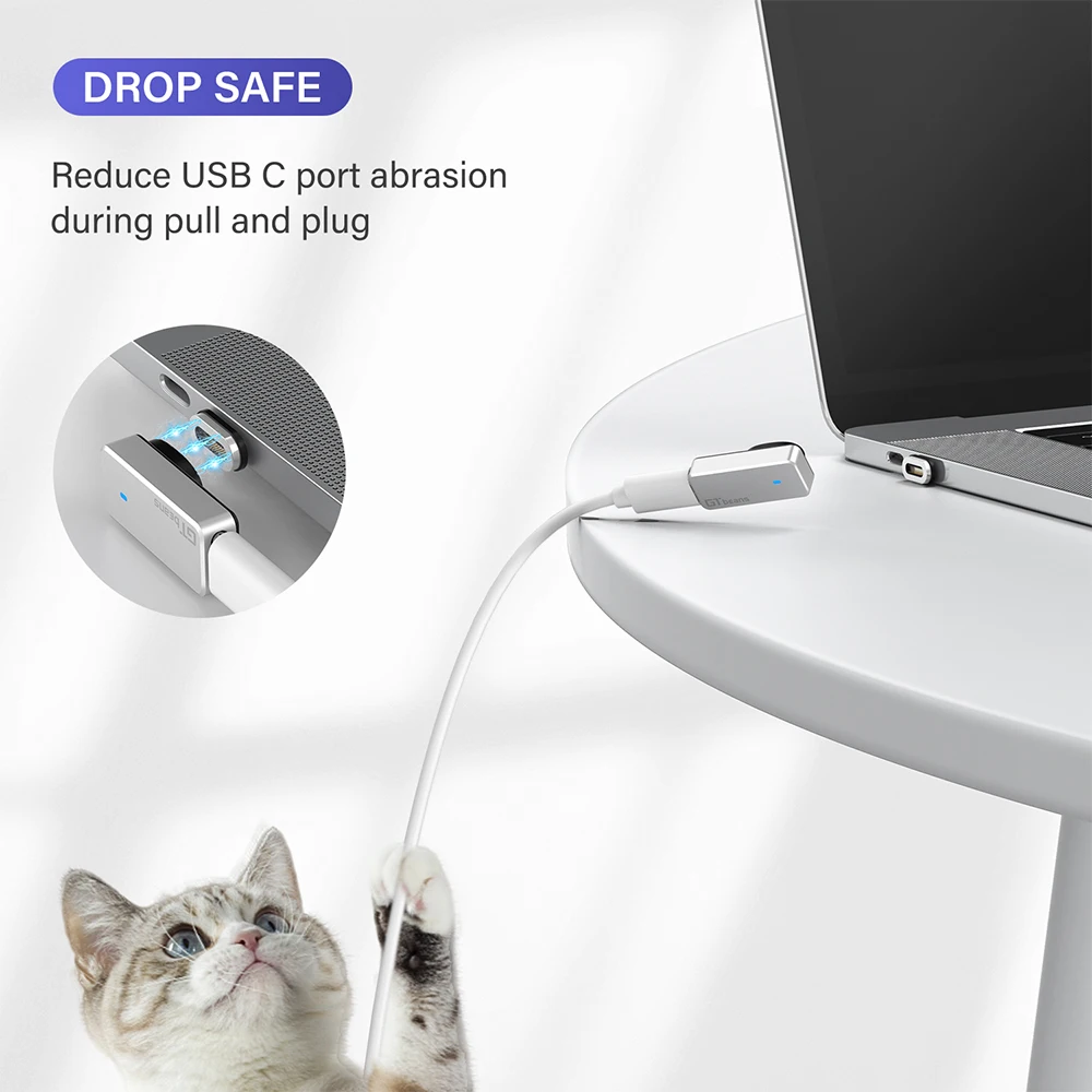 High-Power 140W USB-C Magnetic Adapter with 24-Pin Fast Charging and Data Transfer Capability