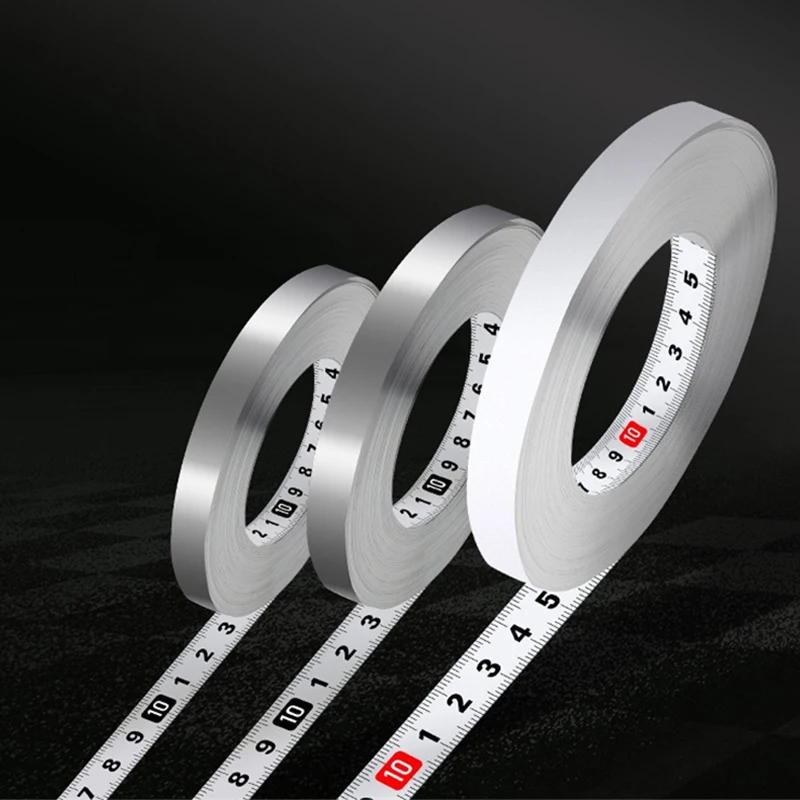 Maßband 5 M – Transparent, Selbstsichernd, Fluoreszierend, Edelstahl, Wasserdicht (5 M X 25 Mm)
